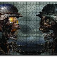 Cakapuzzle Miferli İskelet Askerler Mdf 120 Parça Puzzle