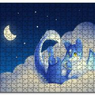 Cakapuzzle Mika Sevimli Ejderha Bulutlarda Mdf 1000 Parça Puzzle
