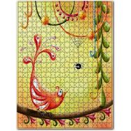 Cakapuzzle Minyatür Boyama Daldaki Kuş ve Örümcek 120 Parça Puzzle