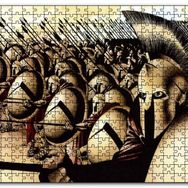 Cakapuzzle Mızraklı ve Kalkanlı Askerler Mdf 1000 Parça Puzzle