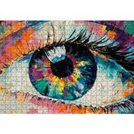 Cakapuzzle Modern Sanat Renli Boyama Kadın Gözü 500 Parça Puzzle