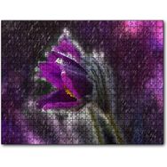 Cakapuzzle Mor Papatya Yağmur Damlaları ve Güneş Işığı 1000 Parça Puzzle