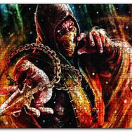 Cakapuzzle Mortal Kombat X Scorpion Mdf 120 Parça Puzzle