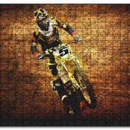 Cakapuzzle Motokros Vintage Tarzı Görsel Mdf 500 Parça Puzzle