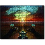 Cakapuzzle Motorcu Uzun Ince Yol 1000 Parça Puzzle
