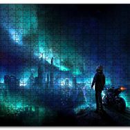 Cakapuzzle Motorcunun Gece Şehir Gökyüzü Işıkları Manzarası Mdf 1000 Parça Puzzle