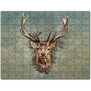 Cakapuzzle Muhteşem Boynuzlu Geyik Yeşil Zemin Mdf 1000 Parça Puzzle