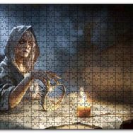 Cakapuzzle Mum Işığında Büyü Yapan Cadı Mdf 1000 Parça Puzzle