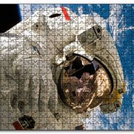 Cakapuzzle Nasa Astronotu Dünya Manzarası Mdf 1000 Parça Puzzle