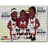 Cakapuzzle Nba Lebron Dwyane Chris Karikatürize Mdf 500 Parça Puzzle