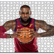Cakapuzzle Nba Lebron James Cleveland Cavaliers Bordo Forma Mdf 120 Parça Puzzle