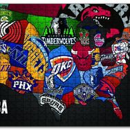 Cakapuzzle Nba Takım Logoları Mdf 120 Parça Puzzle