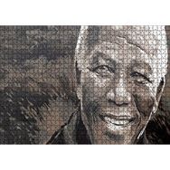 Cakapuzzle Nelson Mandela Yağlı Boya Siyah Beyaz 120 Parça Ahşap Puzzle