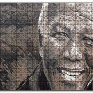 Cakapuzzle Nelson Mandela Yağlı Boya Siyah Beyaz Mdf 120 Parça Puzzle