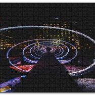Cakapuzzle Neon Spiral Tünel ve Adam Mdf 1000 Parça Puzzle
