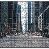 Cakapuzzle New York Gökdelenler Cadde Araçlar ve İnsanlar Mdf 1000 Parça Puzzle