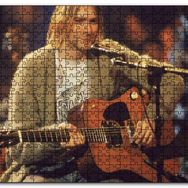Cakapuzzle Nirvana Solisti Kurt Cobain ve Gitarı Mdf 500 Parça Puzzle