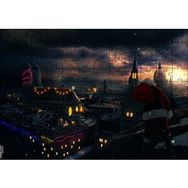 Cakapuzzle Noel Baba ve Şehrin Gece Manzarası 120 Parça Puzzle