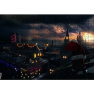 Cakapuzzle Noel Baba ve Şehrin Gece Manzarası 255 Parça Puzzle