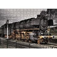 Cakapuzzle Nostaljik Kara Tren Görseli 120 Parça Ahşap Puzzle