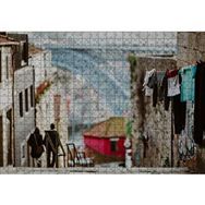 Cakapuzzle Nostaljik Sokak Merdivenler Çamaşırlar Mdf 500 Parça Puzzle