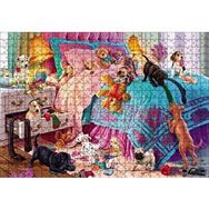 Cakapuzzle Odasında Sevimli Yavru Köpekler Ahşap 500 Parça Puzzle