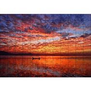 Cakapuzzle Okyanus Tekne Bulutlar ve Muhteşem Yansımaları Mdf 120 Parça Puzzle