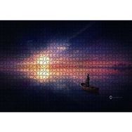 Cakapuzzle Okyanusta Günbatımı Sandal ve Çocuk Mdf 1000 Parça Puzzle
