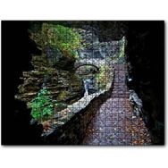 Cakapuzzle Orman Mağara Merdivenler ve Şelale Mdf 120 Parça Puzzle