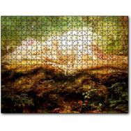 Cakapuzzle Orman Zemininde Yatan Sarı Saçlı Melek Mdf 1000 Parça Puzzle