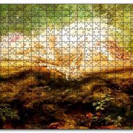 Cakapuzzle Orman Zemininde Yatan Sarı Saçlı Melek Mdf 120 Parça Puzzle