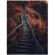 Cakapuzzle Ormanda Ahşap Köprü Görseli 1000 Parça Puzzle