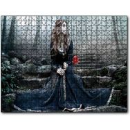 Cakapuzzle Ormanda Hüzünlü Güzel Kadın Mdf 1000 Parça Puzzle