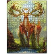 Cakapuzzle Ormanda Kral Geyik ve Elf Kızları 120 Parça Puzzle