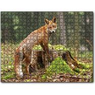 Cakapuzzle Ormanda Kütük Üzerindeki Çelimsiz Tilki Mdf 500 Parça Puzzle