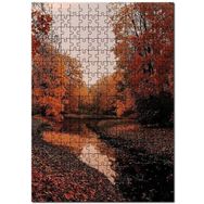 Cakapuzzle Ormanda Sonbahar Renkleri ve Küçük Nehir Mdf 1000 Parça Puzzle