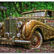 Cakapuzzle Ormanda Terkedilmiş Rolls Royce Mdf 120 Parça Puzzle