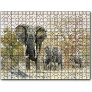 Cakapuzzle Ormandaki Fil Gurubu Görseli Mdf 500 Parça Puzzle