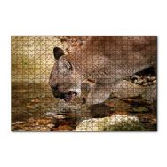 Cakapuzzle Ormandaki Puma Derede Su İçerken Görseli 120 Parça Ahşap Puzzle