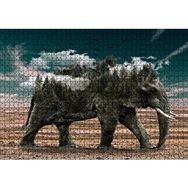 Cakapuzzle Ormanları ve Bulutları Barındıran Fil 120 Parça Ahşap Puzzle