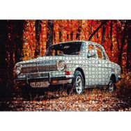 Cakapuzzle Otomobil Sonbahar Yaprakları Ağaçlar 1000 Parça Puzzle