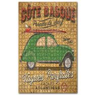 Cakapuzzle Otomobil Sörf Dalgalar Afişi Görseli Ahşap 1000 Parça Puzzle
