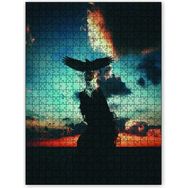 Cakapuzzle Özgürlük Günbatımında Kadın ve Kartal Ahşap 500 Parça Puzzle