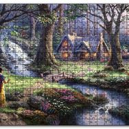 Cakapuzzle Pamuk Prenses ve Ormandaki Kulübe Mdf 120 Parça Puzzle
