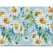 Cakapuzzle Papatyalar ve Menekşeler Dijital Çizim Mdf 120 Parça Puzzle