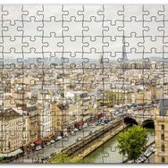 Cakapuzzle Paris Şehri Sen Nehri Eyfel Kulesi Görseli Mdf 120 Parça Puzzle