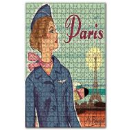 Cakapuzzle Pariste Hostes Afişi Görseli Ahşap 500 Parça Puzzle