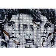 Cakapuzzle Parmaklar ve Yüzler İllüzyonik Duvar Boyama 120 Parça Ahşap Puzzle