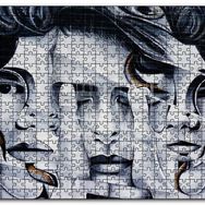 Cakapuzzle Parmaklar ve Yüzler İllüzyonik Duvar Boyama Mdf 120 Parça Puzzle
