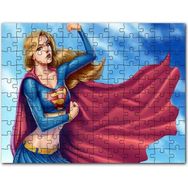 Cakapuzzle Pelerinli Güçlü Süper Kız Görseli Mdf 255 Parça Puzzle
